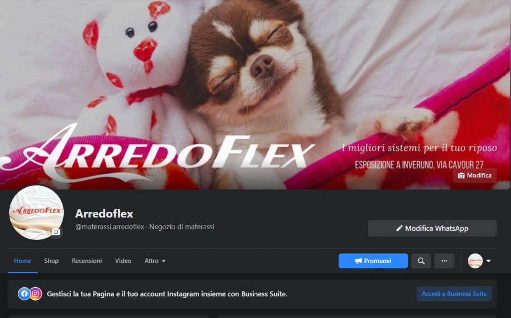 arredoflex socialfb progetto marketing commercio